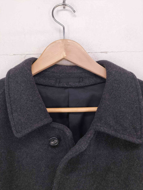 MADE IN ITALY カシミヤ混比翼ステンカラーコート メンズ A6