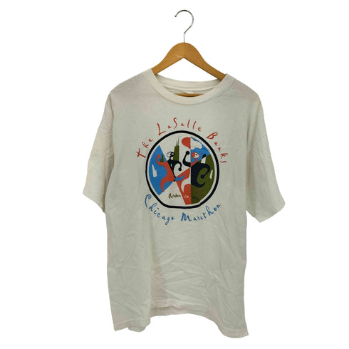 ムリナ murina 90s USA製 袖シングルステッチ プリント クルーネック 半袖Tシャツ メンズ import:XL