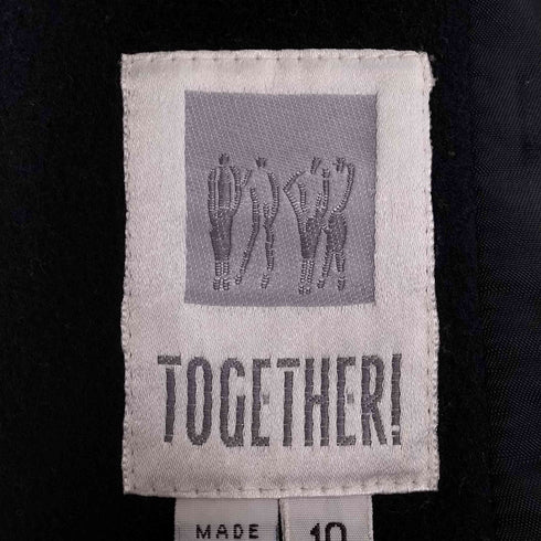 TOGETHER USA製 ウールナイロン ロングチェスターコート レディース US:10