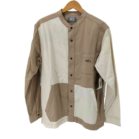 メイ MEI 別注 ストレッチ オックススナップボタン バンドカラーシャツ メンズ JPN:L