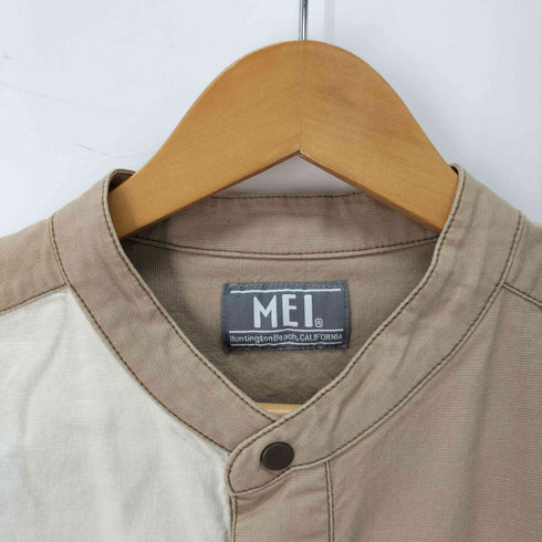 メイ MEI 別注 ストレッチ オックススナップボタン バンドカラーシャツ メンズ JPN:L