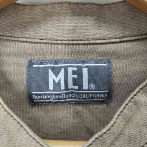 メイ MEI 別注 ストレッチ オックススナップボタン バンドカラーシャツ メンズ JPN:L