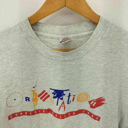 フルーツオブザルーム FRUIT OF THE LOOM 90s USA製 シングルステッチ プリント クルーネック Tシャツ メンズ import:L