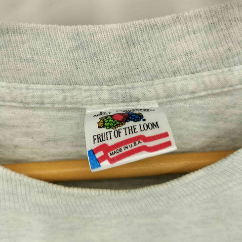 フルーツオブザルーム FRUIT OF THE LOOM 90s USA製 シングルステッチ プリント クルーネック Tシャツ メンズ import:L