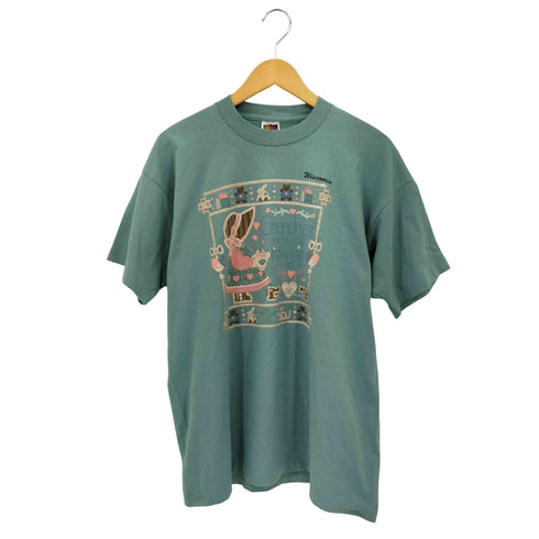 フルーツオブザルーム FRUIT OF THE LOOM 90s USA製 シングルステッチ 刺繍 クルーネック Tシャツ メンズ import:XL