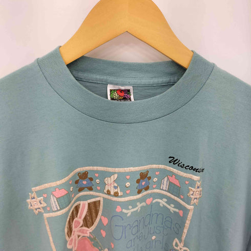 フルーツオブザルーム FRUIT OF THE LOOM 90s USA製 シングルステッチ 刺繍 クルーネック Tシャツ メンズ import:XL