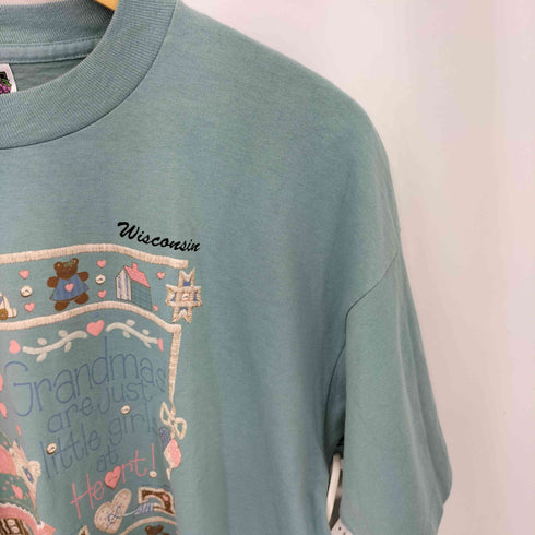フルーツオブザルーム FRUIT OF THE LOOM 90s USA製 シングルステッチ 刺繍 クルーネック Tシャツ メンズ import:XL
