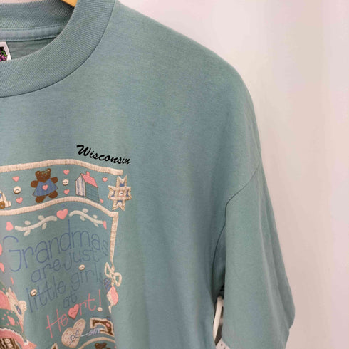 フルーツオブザルーム FRUIT OF THE LOOM 90s USA製 シングルステッチ 刺繍 クルーネック Tシャツ メンズ import:XL