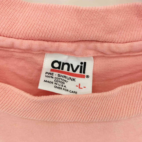 アンビル Anvil 90s USA製 シングルステッチ プリント クルーネック Tシャツ メンズ import:L