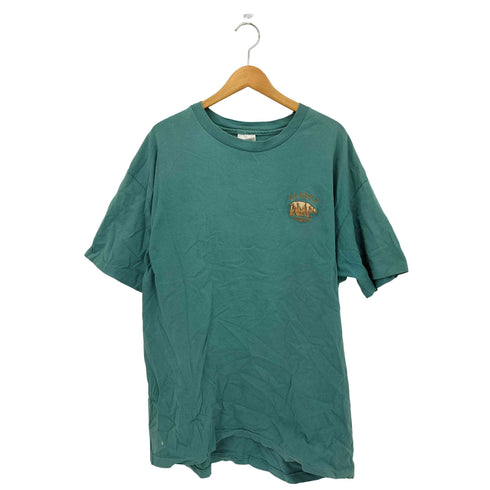 ヘインズ Hanes 90s USA製 シングルステッチ アニマル刺繍 クルーネック Tシャツ メンズ import:XL