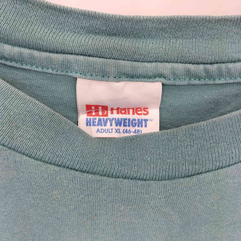 ヘインズ Hanes 90s USA製 シングルステッチ アニマル刺繍 クルーネック Tシャツ メンズ import:XL