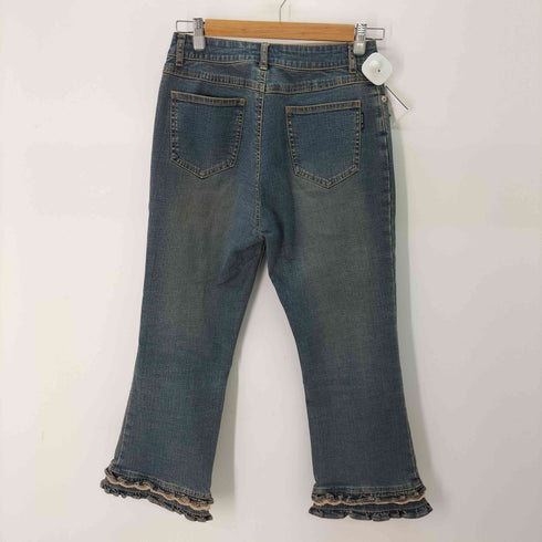 EL ROAD 裾レース フレアデニムパンツ Y2K レディース 70