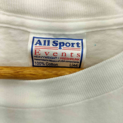オールスポーツ ALL sport 90s シングルステッチ 刺繍 クルーネック Tシャツ メンズ import:L