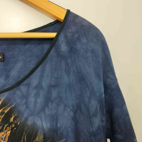 レイチェルコーミー RACHEL COMEY Y2K USA製 タイダイ キリスト・ジーザスプリント Uネック Tシャツ メンズ import:L