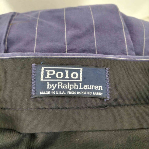 ポロバイラルフローレン Polo by RALPH LAUREN サイドアジャスター付2タックストライプスラックス メンズ