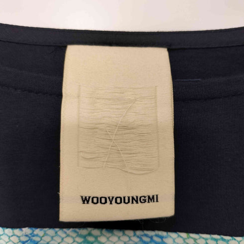 ウーヨンミ WOOYOUNGMI 00s 初期 パイソン柄 切替 クルーネックTシャツ メンズ FR:48
