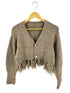 サハラ sahara Fringe Knit Cardigan フリンジニットカーディガン レディース