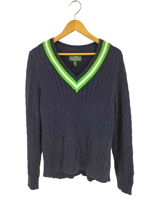 ラルフローレン RALPH LAUREN 90-00S L-RL チルデンニット レディース import:XL