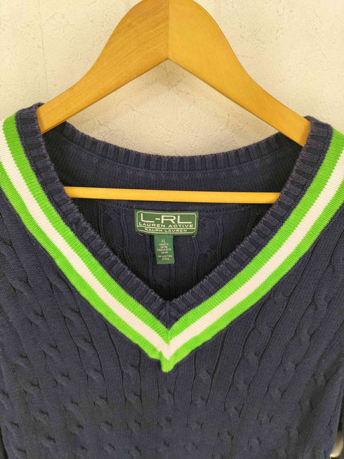 ラルフローレン RALPH LAUREN 90-00S L-RL チルデンニット レディース import:XL