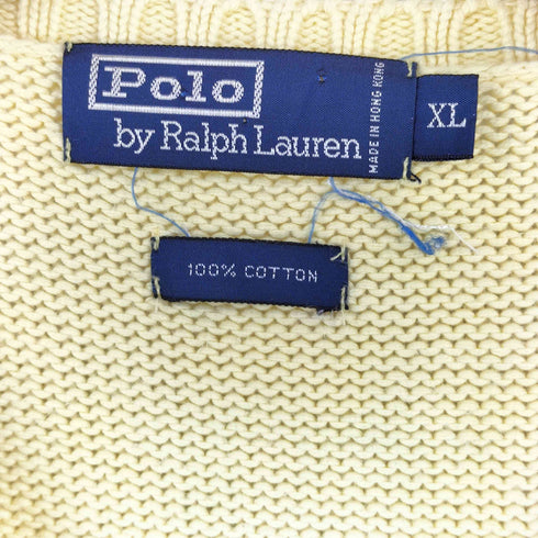 ポロバイラルフローレン Polo by RALPH LAUREN ポニー刺繍 コットン ニットベスト メンズ import:XL