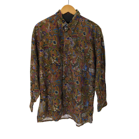 ジャンポールゴルチエオム Jean Paul GAULTIER HOMME ペイズリー コーデュロイ 比翼シャツ メンズ import:L