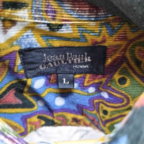 ジャンポールゴルチエオム Jean Paul GAULTIER HOMME ペイズリー コーデュロイ 比翼シャツ メンズ import:L