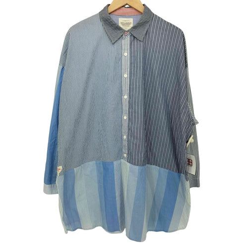 ビームスボーイ BEAMS BOY クレイジーパターン マルチストライプ シャツワンピース レディース JPN:M