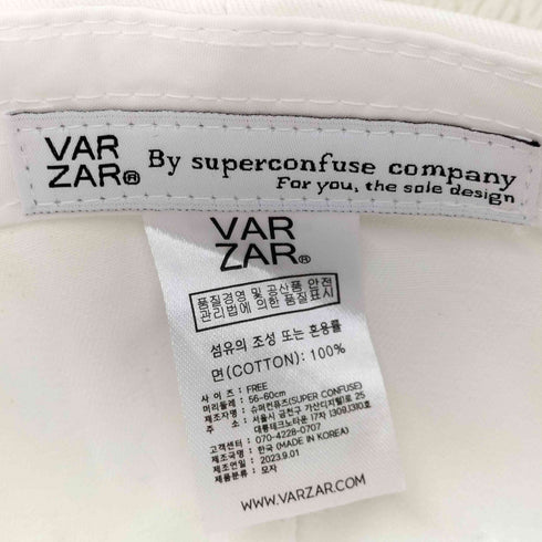 バザール VARZAR Stud logo over fit ball cap レディース