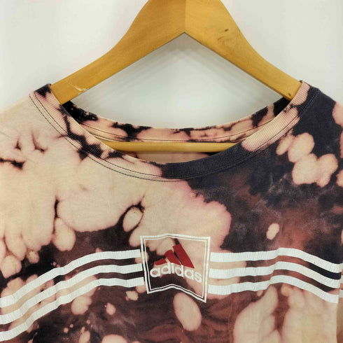 アディダス adidas ブリーチ加工 クルーネックTシャツ メンズ