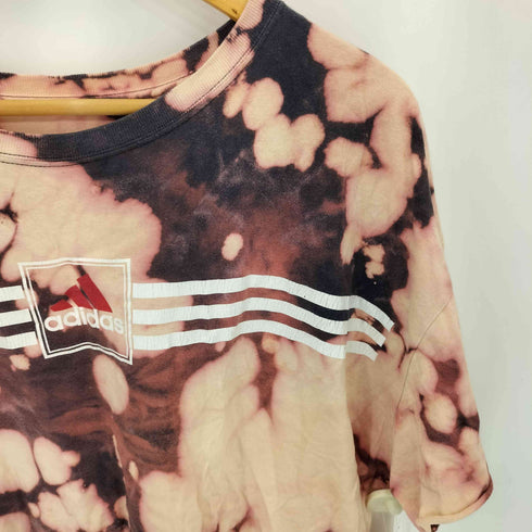 アディダス adidas ブリーチ加工 クルーネックTシャツ メンズ