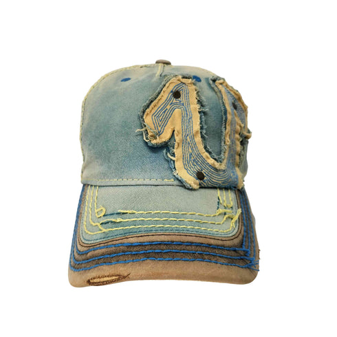 トゥルーレリジョン TRUE RELIGION Y2K ステッチデザイン 加工キャップ メンズ