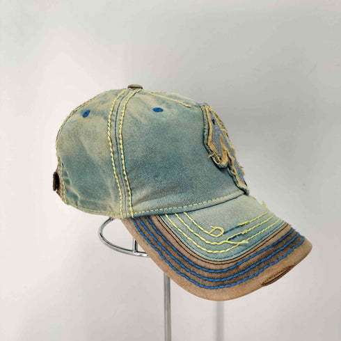 トゥルーレリジョン TRUE RELIGION Y2K ステッチデザイン 加工キャップ メンズ
