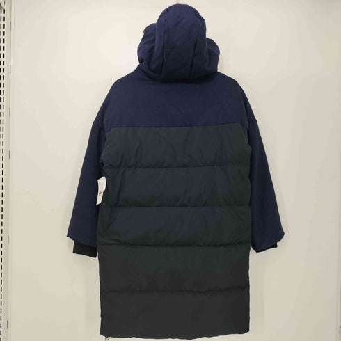 ケイビーエフ KBF ウール地切替フーデッドロングダウンジャケット レディース ONE SIZE