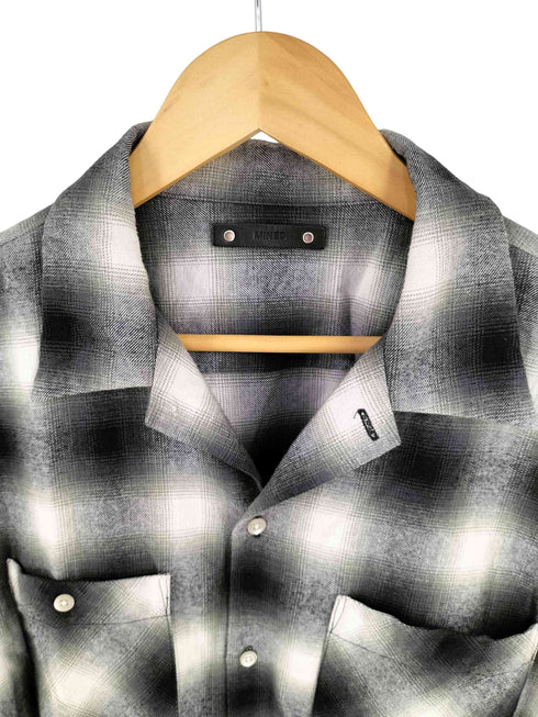 マインデニム MINEDENIM C.Flannel Ombre Open Collar SH メンズ JPN:3