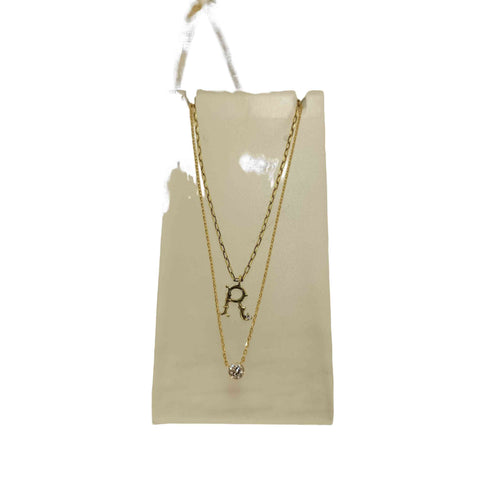 agete 18K 001Ct. ダイヤモンド ゴールドネックレス レディース