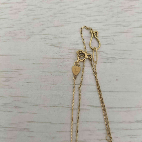 agete 18K 001Ct. ダイヤモンド ゴールドネックレス レディース