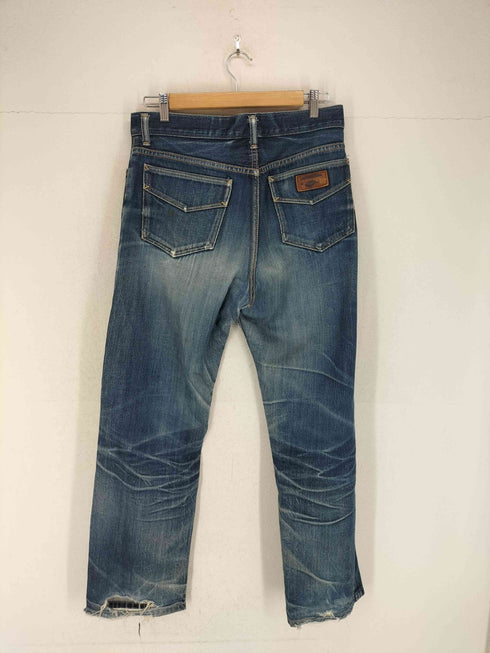 アベイシングエイプ A BATHING APE クラッシュジップフライデニムパンツ メンズ