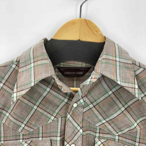キャリアクラブ CAREER CLUB アメリカ製 SLIM FIT ウエスタンシャツ メンズ import:M