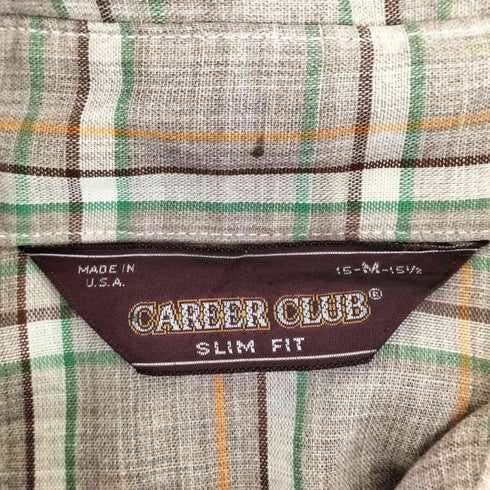 キャリアクラブ CAREER CLUB アメリカ製 SLIM FIT ウエスタンシャツ メンズ import:M