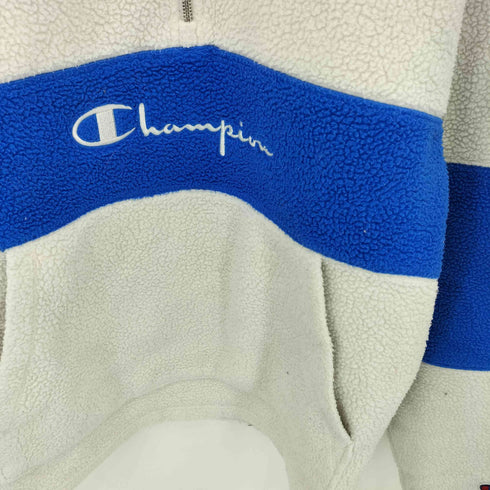 チャンピオン Champion ロゴ刺繍 ハーフジップ フリース プルオーバー メンズ import:S