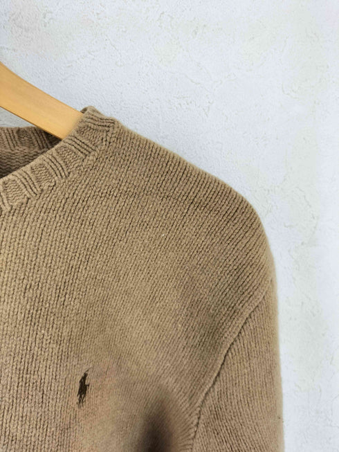 ポロバイラルフローレン Polo by RALPH LAUREN ポニー刺繍 リメイク ショート丈 ニット レディース import:L