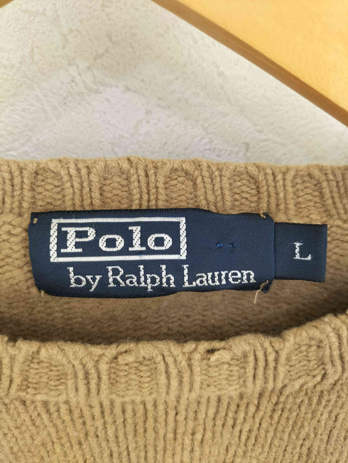 ポロバイラルフローレン Polo by RALPH LAUREN ポニー刺繍 リメイク ショート丈 ニット レディース import:L