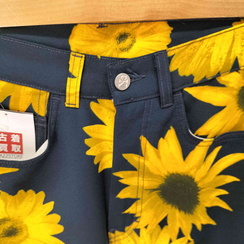 カルバンクラインジーンズ Calvin Klein Jeans 向日葵柄 セミフレアパンツ レディース W26