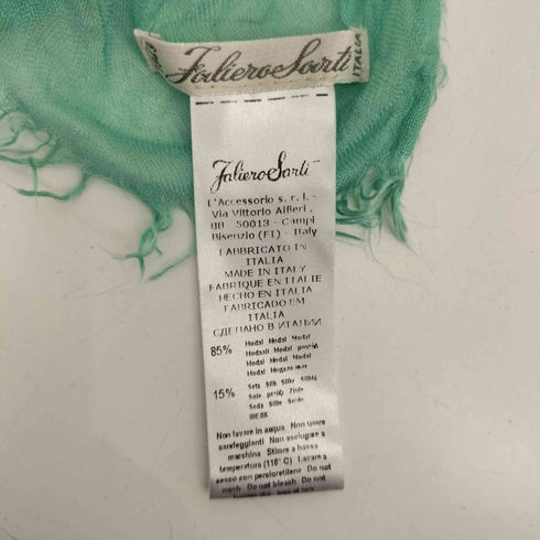 ファリエロサルティ Faliero Sarti イタリア製 シルク混 フリンジ ストール レディース
