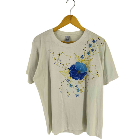 AMERICA 90S USA製 花 ラメ プリント Tシャツ レディース import:XL