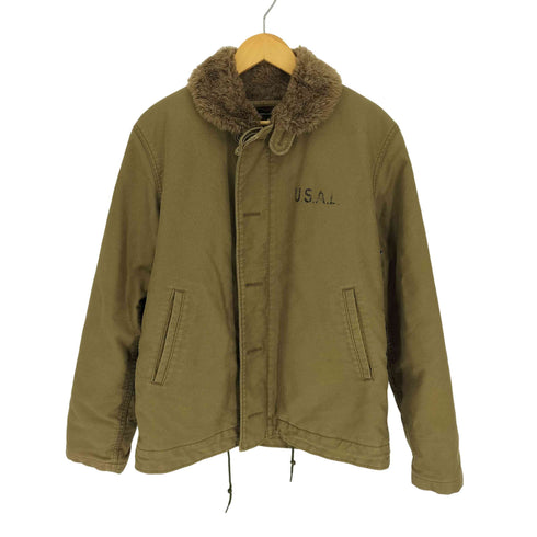 アルファインダストリーズ ALPHA INDUSTRIES FAKE BOA N-1 DECK JACKET ジャングルクロス フェイクボア N-1デッキジャケット メンズ import:L