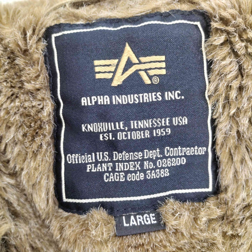 アルファインダストリーズ ALPHA INDUSTRIES FAKE BOA N-1 DECK JACKET ジャングルクロス フェイクボア N-1デッキジャケット メンズ import:L