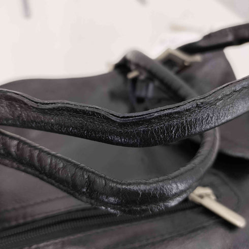 レザー ダブルポケット トートバッグ レディース