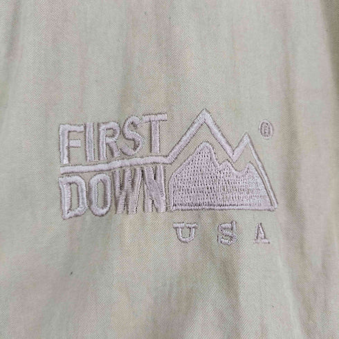 ファーストダウン FIRST DOWN 90S フロントロゴ刺繍 ハイネックジャケット メンズ import:M