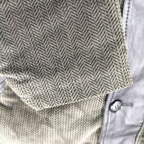 international voguer レザー切替 コーデュロイコート メンズ import:M